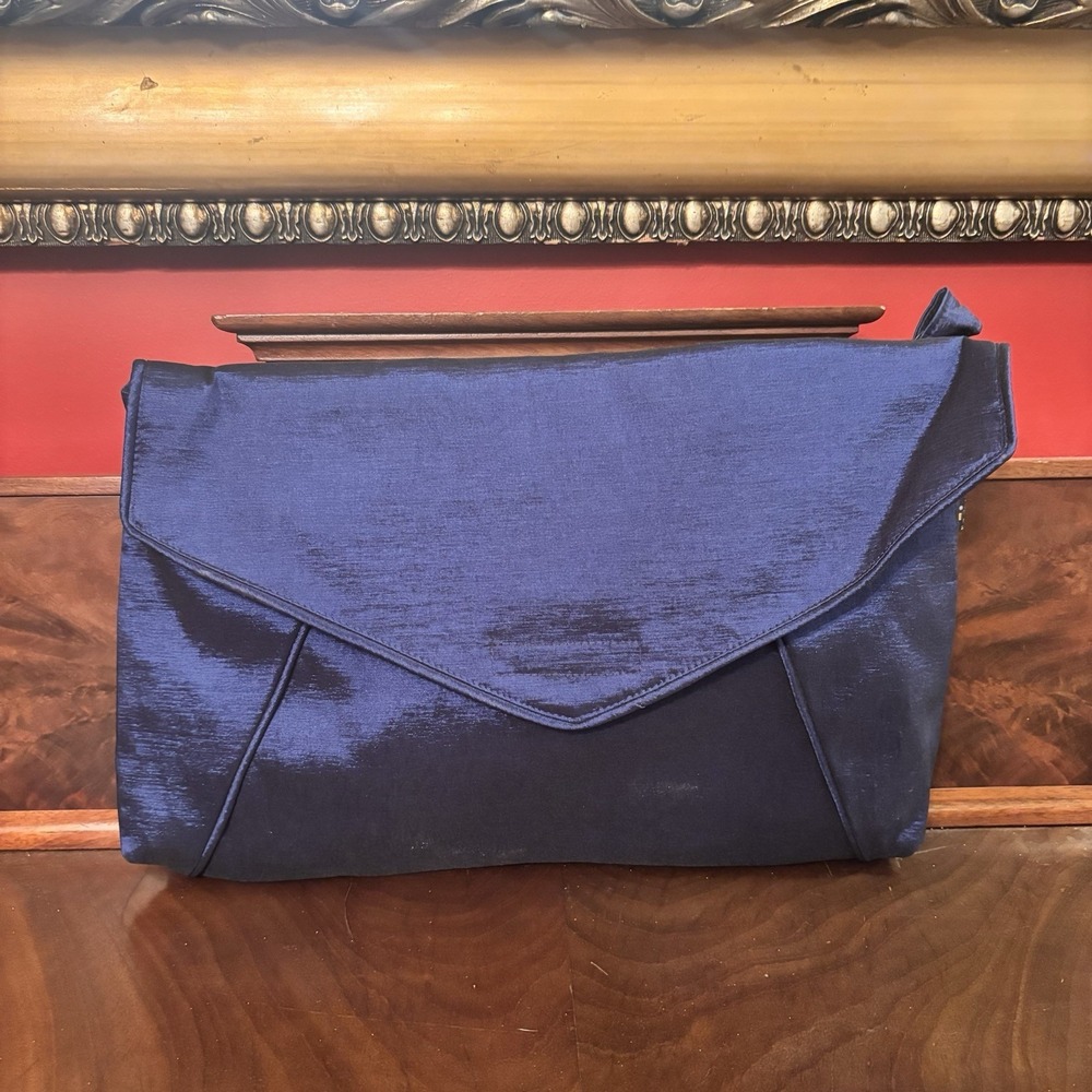 Mycra Pac One Navy Clutch Foldover Evening Bag Travel Packable‎ Handbag NWT